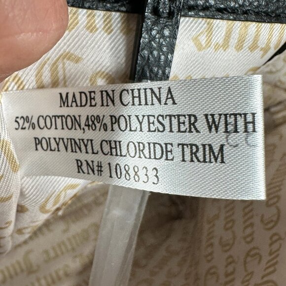 Juicy Couture Vintage Y2K Beige Black Backpack Cross my Heart NWT - Picture 8 of 13